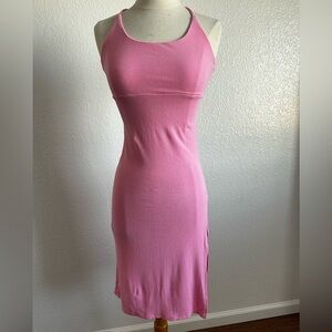 Halara - Ribbed Pink Maxi Dress
